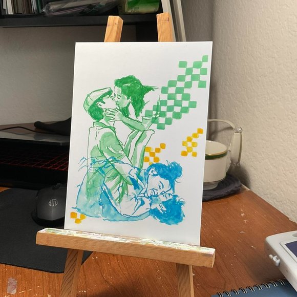 "A Take on Love" Original Art Print - Picture 2 of 3